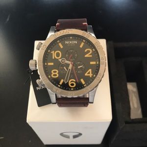 Nixon Men’s ‘51-30’ Stainless-Steel Leather Watch